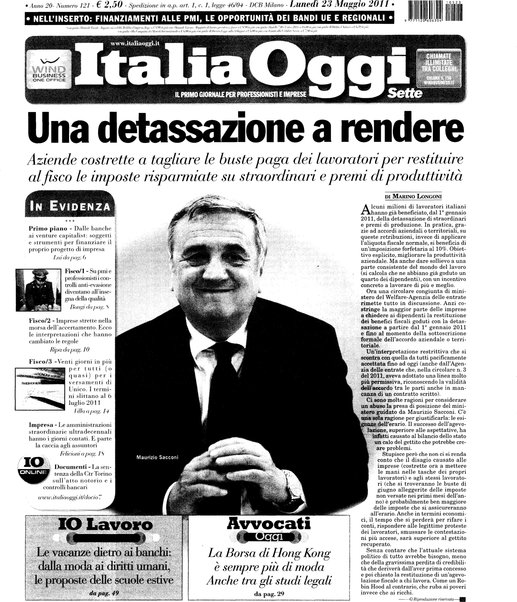 Italia oggi : quotidiano di economia finanza e politica